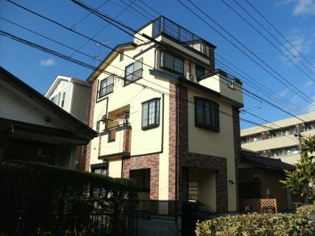 外壁塗装施工例　鎌倉市Ｓ様邸(Ｈ様邸）２棟