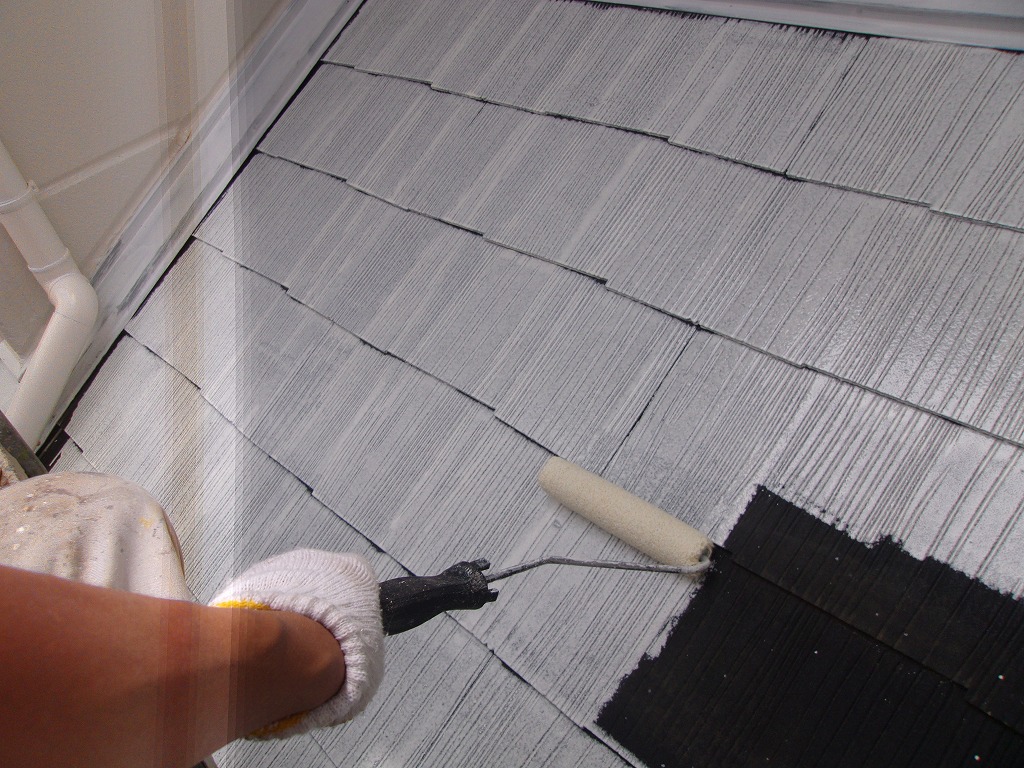 屋根　下塗り１回目 (2)