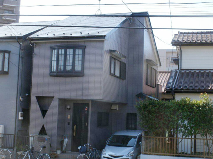 外壁塗装施工例　藤沢市Ｉ様邸　外壁クリアー